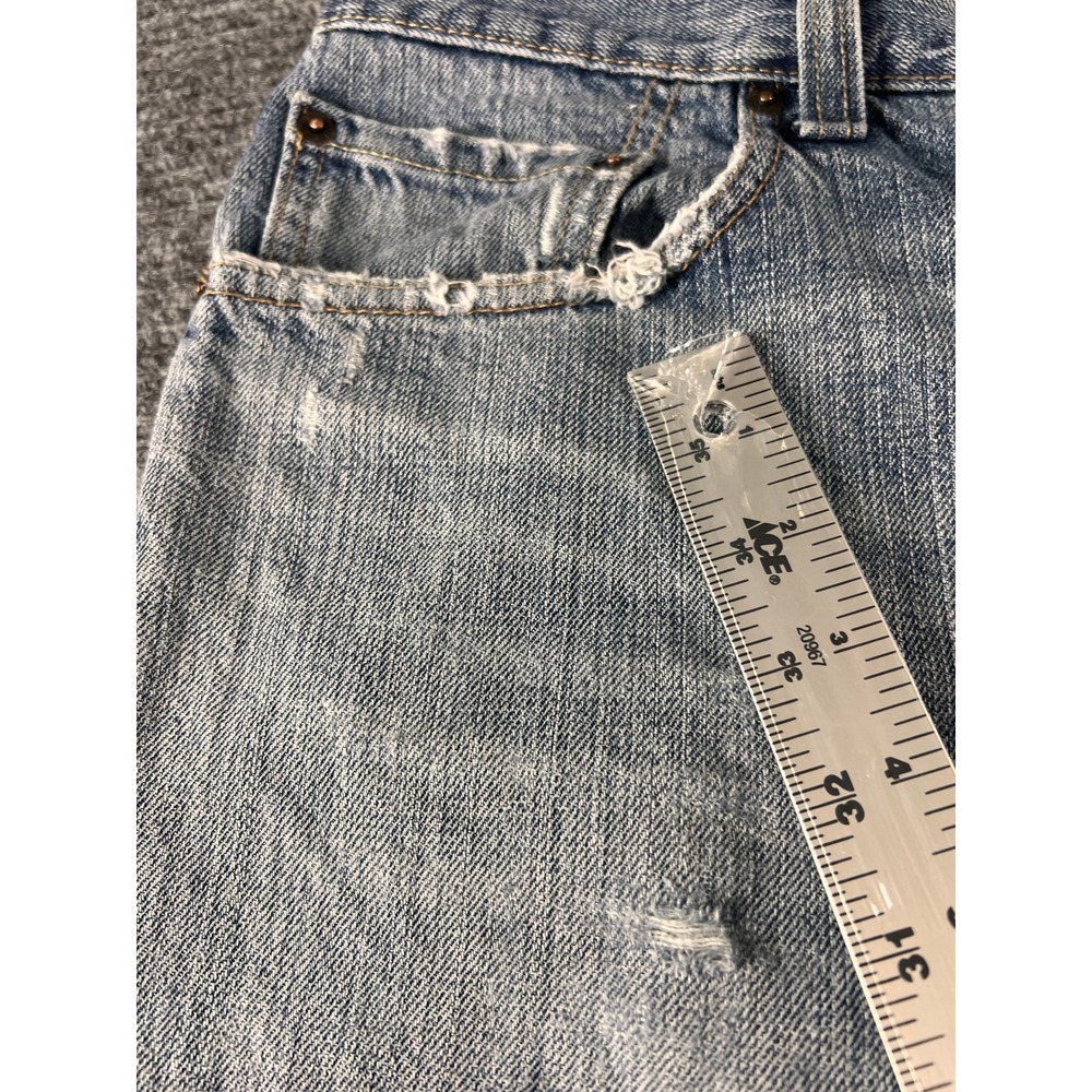 Levi's 559 Relaxed Straight Jeans Mens 36x32 Distressed Light Wash Denim Y2K - Picture 15 of 16